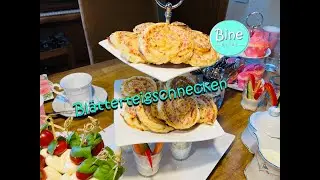Schnelle BL&Auml;TTERTEIGSCHNECKEN mit Schinken und Zwiebeln - so lecker!