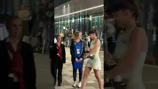 Elena Rybakina walking out of the Australian Open like...
