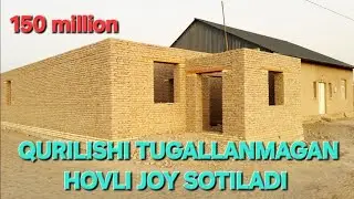 QURILISHI TUGALLANMAGAN HOVLI JOY SOTILADI 