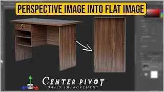 Perspective Crop Photoshop - Center Pivot - How to convert Perspective Image into flat? #shorts