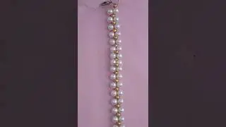 diy easy pearl bracelet #howtomakebracelet