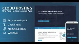 CLOUD HOSTING - One Page Hosting Landing Page | Themeforest Website Templates and Themes