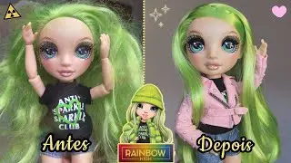 Do Lixo ao Luxo com Jade Hunter 👽 Transformação Boneca Rainbow High Series 1 🌈