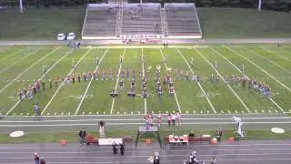 Golden Cougar Marching Band -  Drum Cadence Entrance - Franklin County Game - 10-10-14