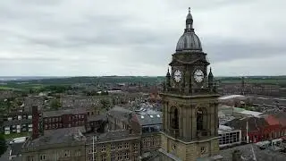 DJI Mini3 Flying Around Morley Town Hall, Morley, Leeds