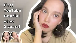 GLOWY SKIN & RED LIPSTICK MAKEUP | thesarahquijano