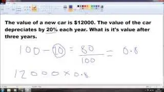 GCSE maths depreciation