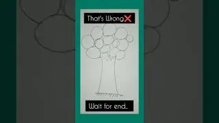 How To Draw A Simple Tree #art #youtubeshorts #drawing #shorts