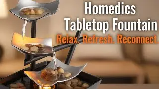 Best Homedics Tabletop Water Fountain | Indoor Zen D&eacute;cor for Home & Office | Relaxing Waterfall