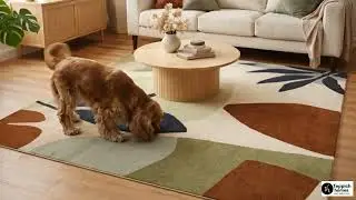 Modern Leaf Texture Hand Tufted Rug | Natural Wool Area Carpet for Living Room & Bedroom | THTRT145