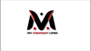 MV Company logo Letter Logo Design in Illustrator cc Tutorial Bangla |Graphic design
