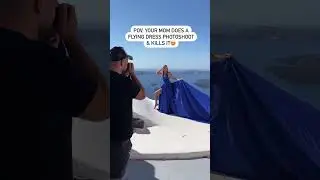 Santorini, Greece Flying Dress Photoshoot