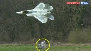 F-22 RAPTOR LOW and FAST SNEAK PASS !