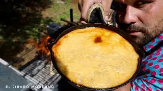 HACIENDO FLAN EN EL FOGON DE QUESO DE BOLA EN LA MINI FINCA