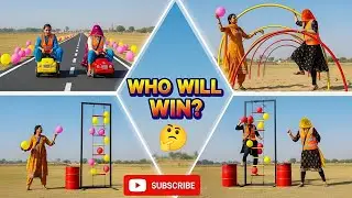 💥 Epic Outdoor Balloon Games 🎈🚗  | Who Will Win the Challenge 😱? | Desi Khel TV
