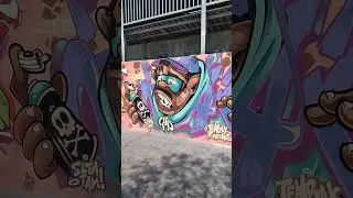 Captured this art painting along my walk near the river