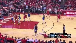 James Harden Crosses Klay Thompson and Draws a BIG And-1 foul! Game 4 Warriors vs Rockets