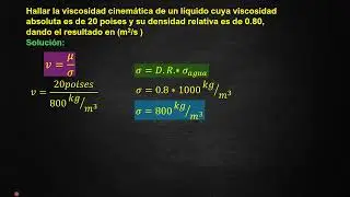 Viscosidad cinem&aacute;tica