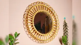 Handcrafted Exclusive Cane Wall Mirror by Arpa's