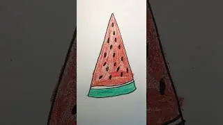 watermelon drawing for kids #trending #shorts #trendingshorts #kids#drawing #mkp