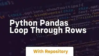 python pandas loop through rows