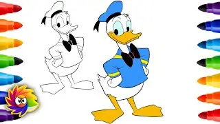 How to Color Donald Duck - Disney Cartoon  | Colors Tumble. #donaldduck #colorstumble #coloring