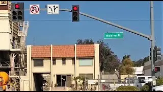 3 & 5 Section McCain PV Traffic Lights In Escondido (Mission Rd & Enterprise St)