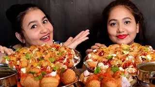 Golgappa, Dahi Puri😋🤤 Eating Challenge ft.@PratimaShuklaa  II Street Food II Punishment😱