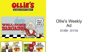 Ollie's Weekly Ad 01/09 - 01/14
