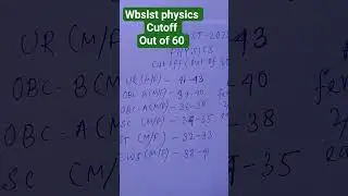 #wbslst physics cutoff out of 60#physics cutoff #slst physics cutoff #wbslst2025#cutoff