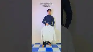 2 outfits with 1 upper wear                          Ft. White jacket 🤍
