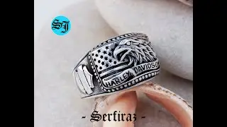 Harley Davidson Ring, Motorcycle Ring, Harley Davidson, Biker Ring, Harley Ring, Silver Ring, Biker