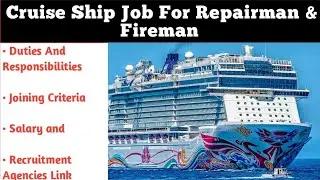 Cruise Ship Job Position Of Repairman And Fireman | Cruise Ship Salary Of Repairman And Fireman