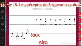 Psaume 18. Les préceptes du Seigneur sont droits - T: AELF, M: Michel WACKENHEIM - Alto