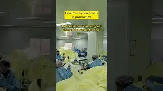 Level 2 Isolation Gowns in production - Woozon Healthcare#ppe #nonwoven #surgicalgown #hospitalgown
