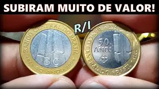 Moedas 1 Real BC 40 e BC 50 anos Que Valem 1.850,00 as Duas! Banco Central invertidas