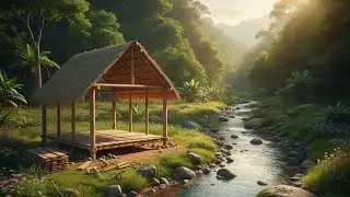 Laying Wooden Floor for My New House | Peaceful  Rural life in the Mountains