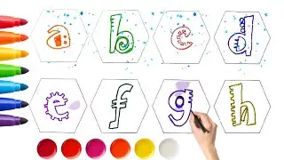 A to H small Alphabets tracing | English Alphabets for learning |  Kids Learning abcdefgh