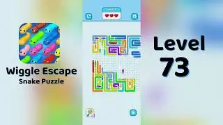 🎮 Wiggle Escape Level 73 Walkthrough | Snake Puzzle Challenge 🐍 | SolutionGuruji