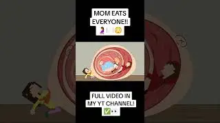 MOM EATS EVERYONE!! 🤰🍽️😳 #belly #animation #funny #food #cartoon #memes #eating #comedy #stomach