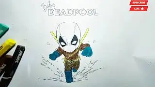 Deadpool coloring for kids | easy dead pool drawing and painting | learn colors for children