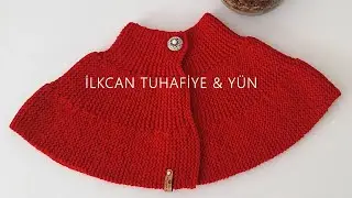 Alize süperlana midi ile HAROŞA  ŞAL - MİNİK, KULLANIŞLI ve PRATİK/ örgüde yatay ilik açma