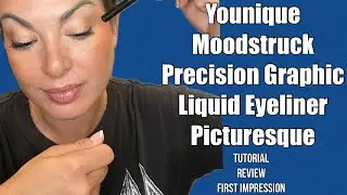 Younique Moodstruck Precision Graphic Liquid Eyeliner - BLUE - Picturesque - review & tutorial