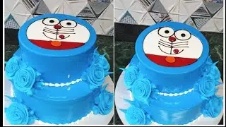 Doraemon cake l double story Doraemon cake l how to make Doraemon cake l kids Birthday cake 