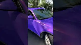 QUICK Door Wrap on this INFINITI FX35 in INOZETEK METALLIC ROYALTY PURPLE! 🔥💜 #wrap #carwrap #fyp