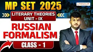 📚 MP SET 2025 | English Literature | Literary Theories Unit IX | Russian Formalism | Demo Class 1