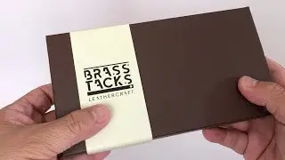 Brass Tacks Leathercraft Long Slimline Bifold Vintage Style Minimal Genuine Leather Card Holder