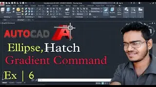 AutoCAD Ellipse, Hatch & Gradient command in Hindi #autocad