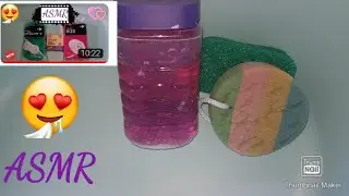 ASMR🧼Soaked Sudsy Shampoo Bar🧼Asmr sponge squeezing Bath sponges🧼rinsing🧼asmr oddly satisfying