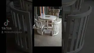 meja makan bundar//meja cafe //meja makan simple // meja makan kekinian